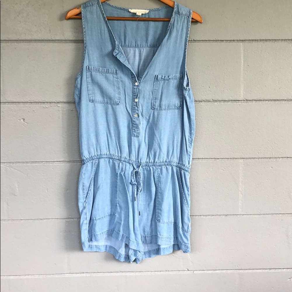 LOVESTITCH denim romper